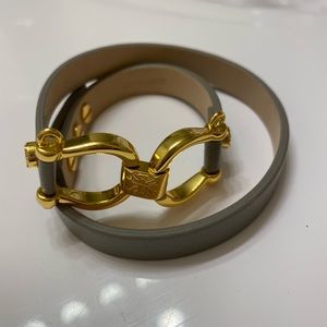 Gray rustic cuff bracelet